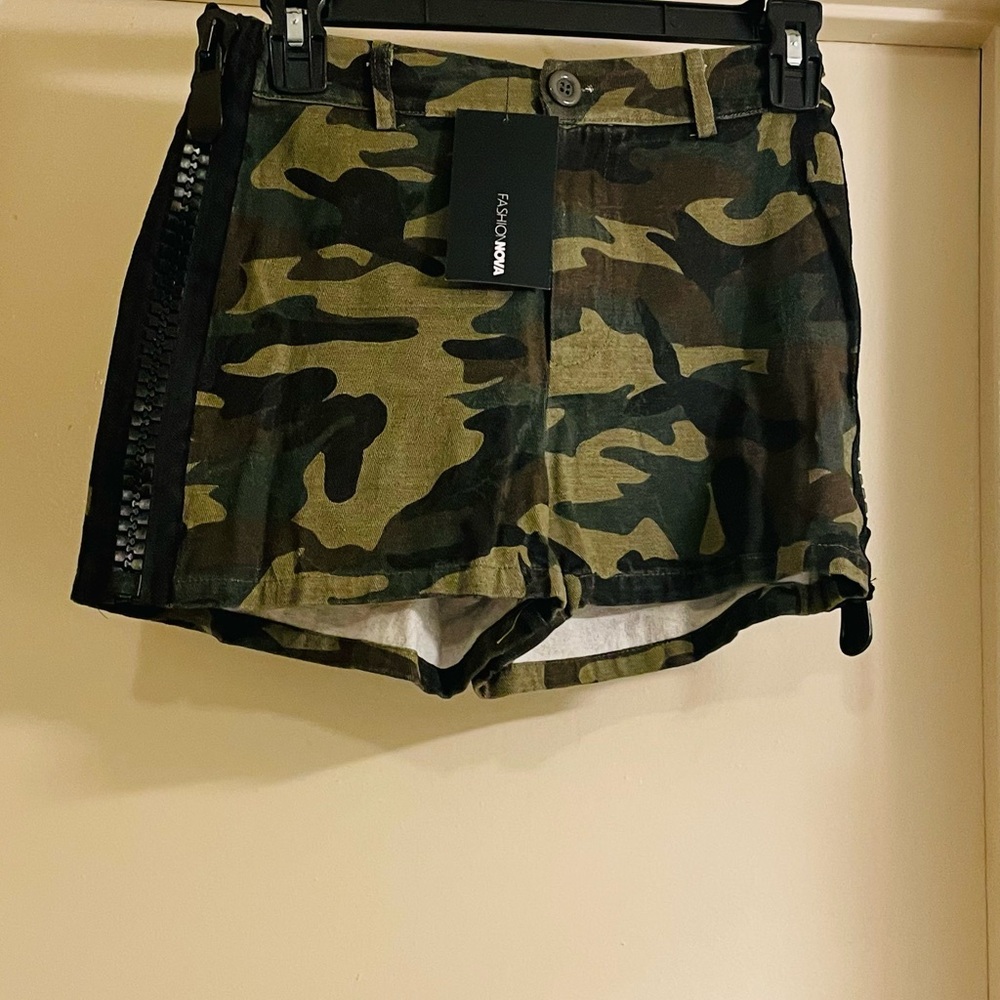 Fashion Nova Green Cargo Shorts with Tactical Style